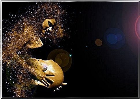 Artistic image of pregnant woman.