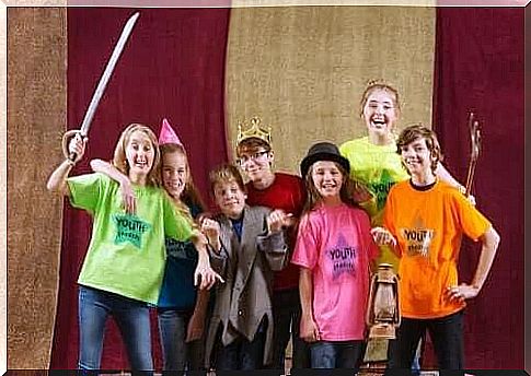 Improvisation theater: group with children