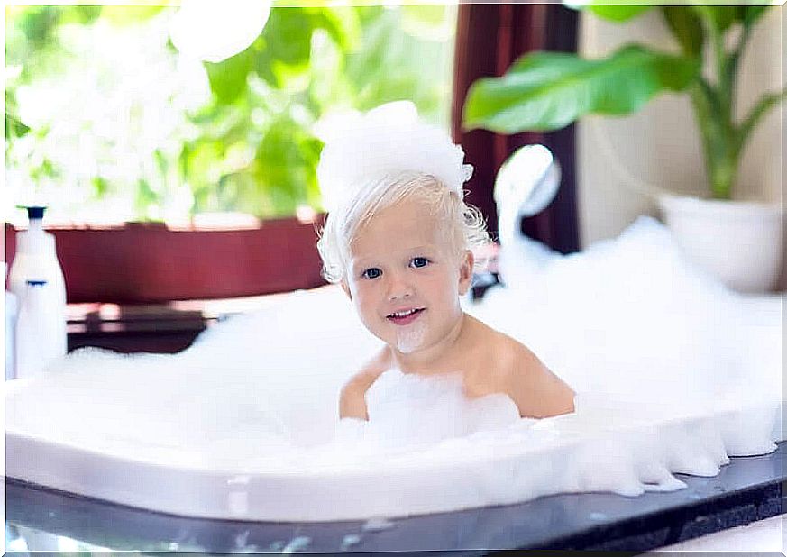 Baby in whirlpool