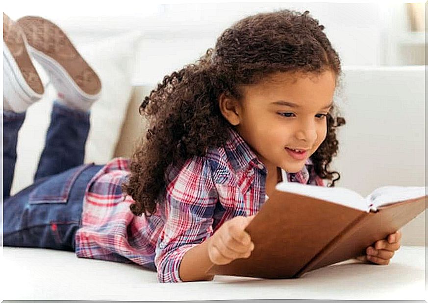 girl reading book