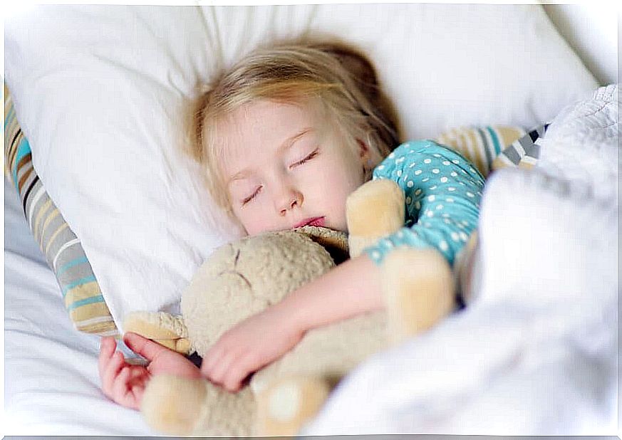 stop sleeping during the day: children sleep with teddy bears