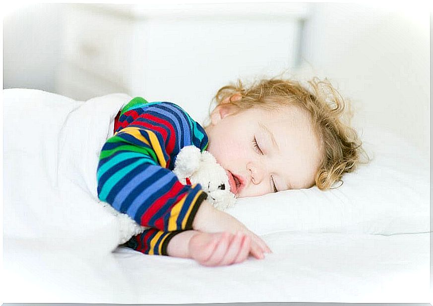 stop sleeping during the day: children sleep with teddy bears